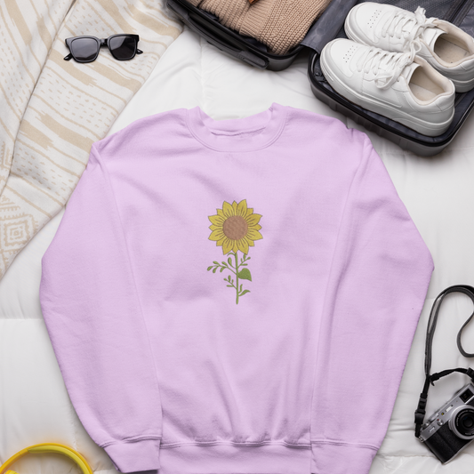 Sun Flower Embroidered Sweatshirt