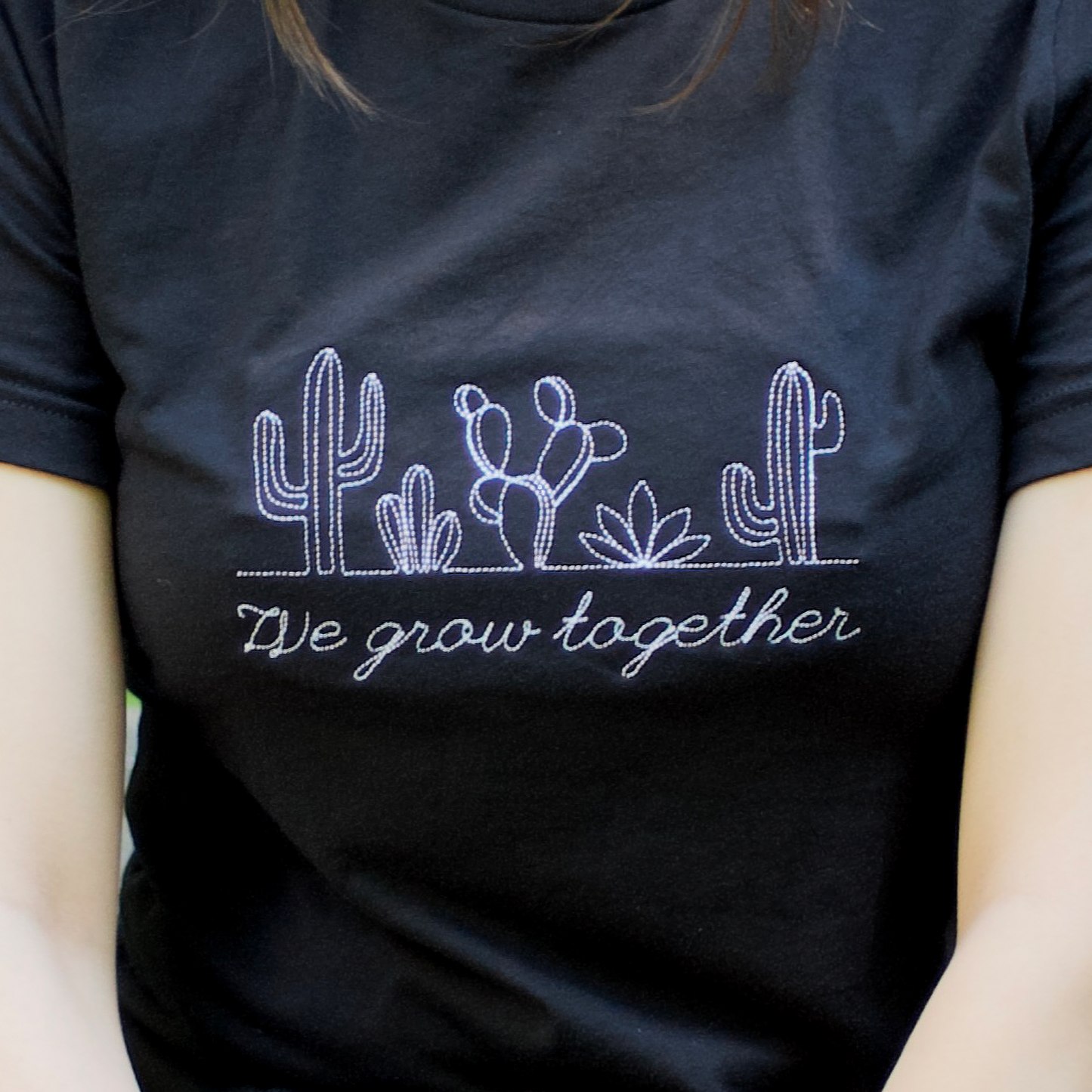 One-Line Cactus Plant Minimalist Embroidered