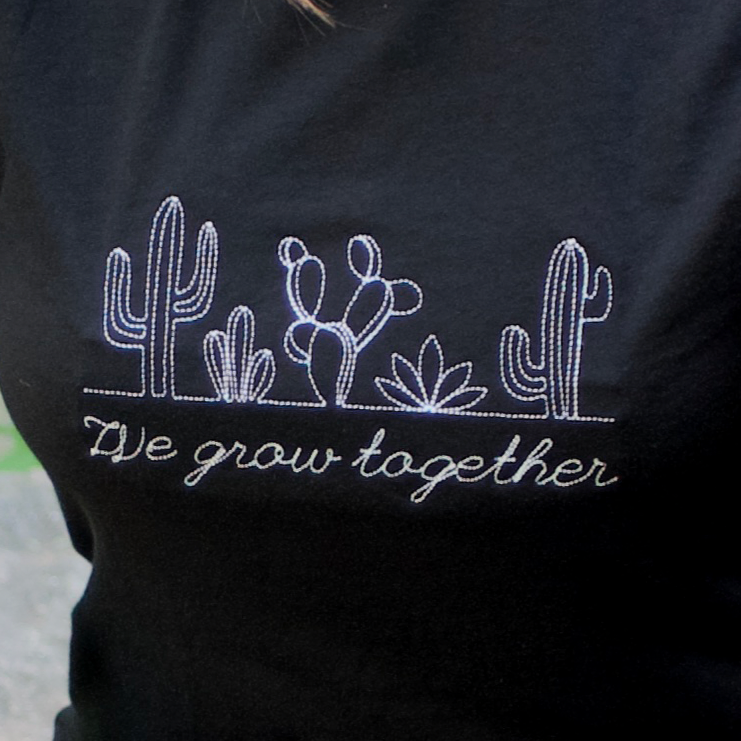 One-Line Cactus Plant Minimalist Embroidered